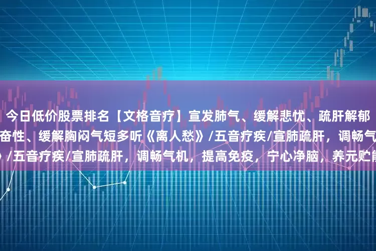 今日低价股票排名【文格音疗】宣发肺气、缓解悲忧、疏肝解郁、调达情志、降低交感神经兴奋性、缓解胸闷气短多听《离人愁》/五音疗疾/宣肺疏肝，调畅气机，提高免疫，宁心净脑，养元贮能